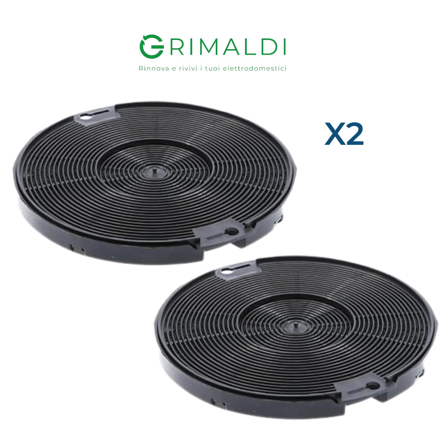 4 Filtri A Carboni Attivi EVAYP Per Cappa - Compatibili AEG, Electrolux, Faber, Franke - Ø156x17mm