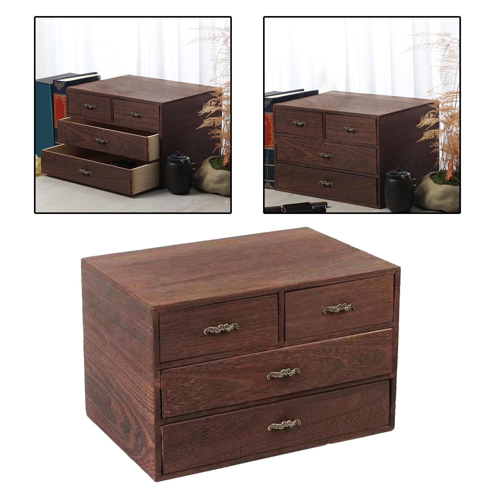 Elegante cassetto organizer in legno per casa ufficio gioielli piccoli oggetti accessori da scrivania scatola di gioielli in legno soluzione di archiviazione multiuso decorazione elegante