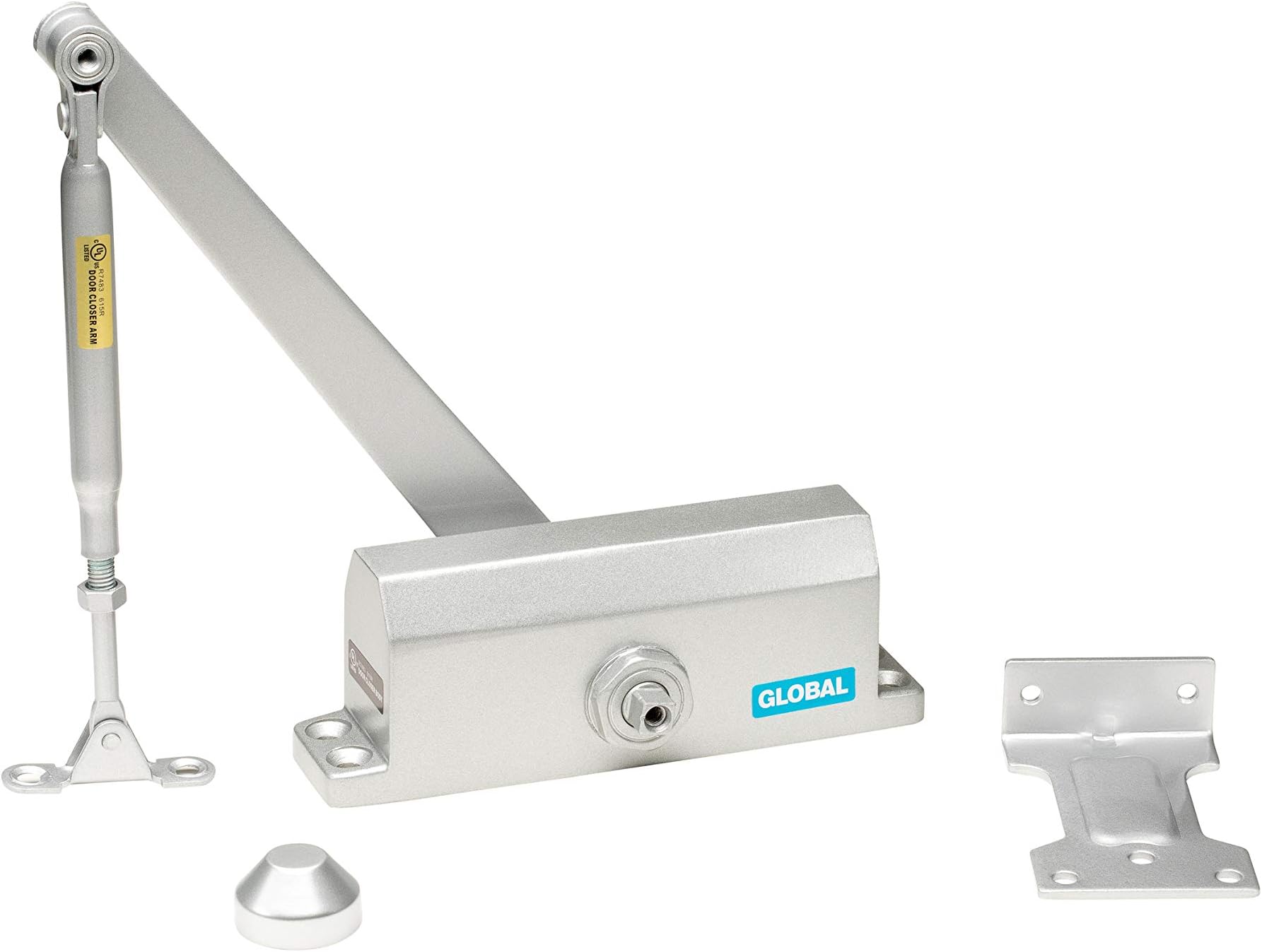 Residential/Light Duty Commercial Door Closer with Parallel Arm Bracket in Aluminum - Size 2
