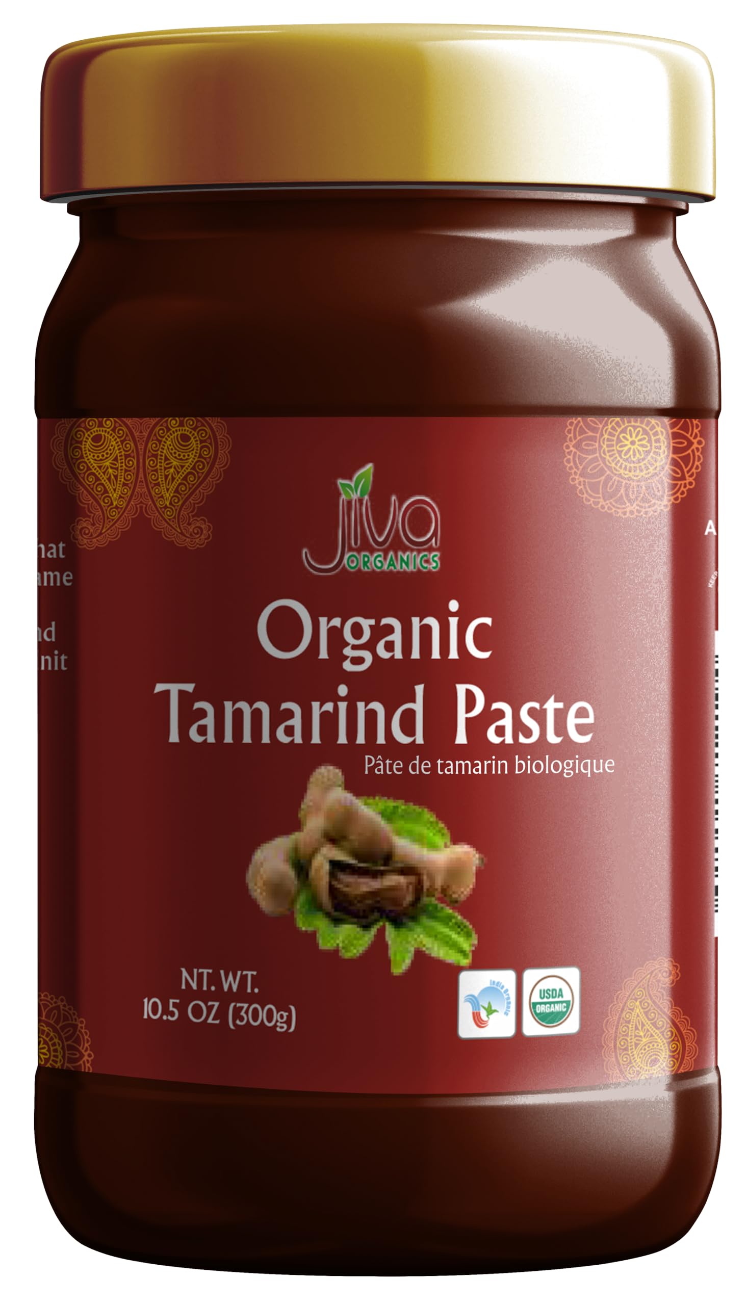 Jiva Organics Tamarind Concentrate 10.5 Oz Bottle (300g) - Premium Quality, Non-GMO, Imli Paste Puree, No Sugar, Sweet & Sour Sauce for Indian Chutney & Thai Curry, Gluten Free