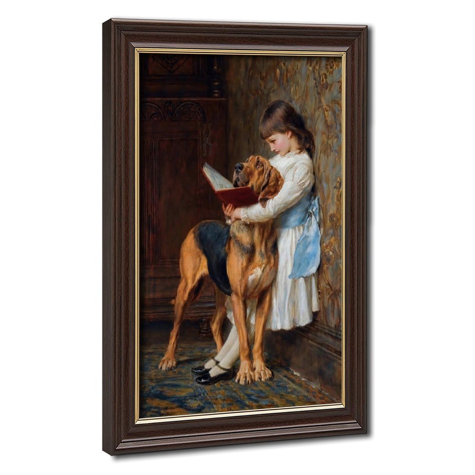 WCYB Compulsory Education by Briton Riviere Art Print Prints Posters Canvas Deco Paintings Wall Art For Office Hangable Frame 16" L X 24" W