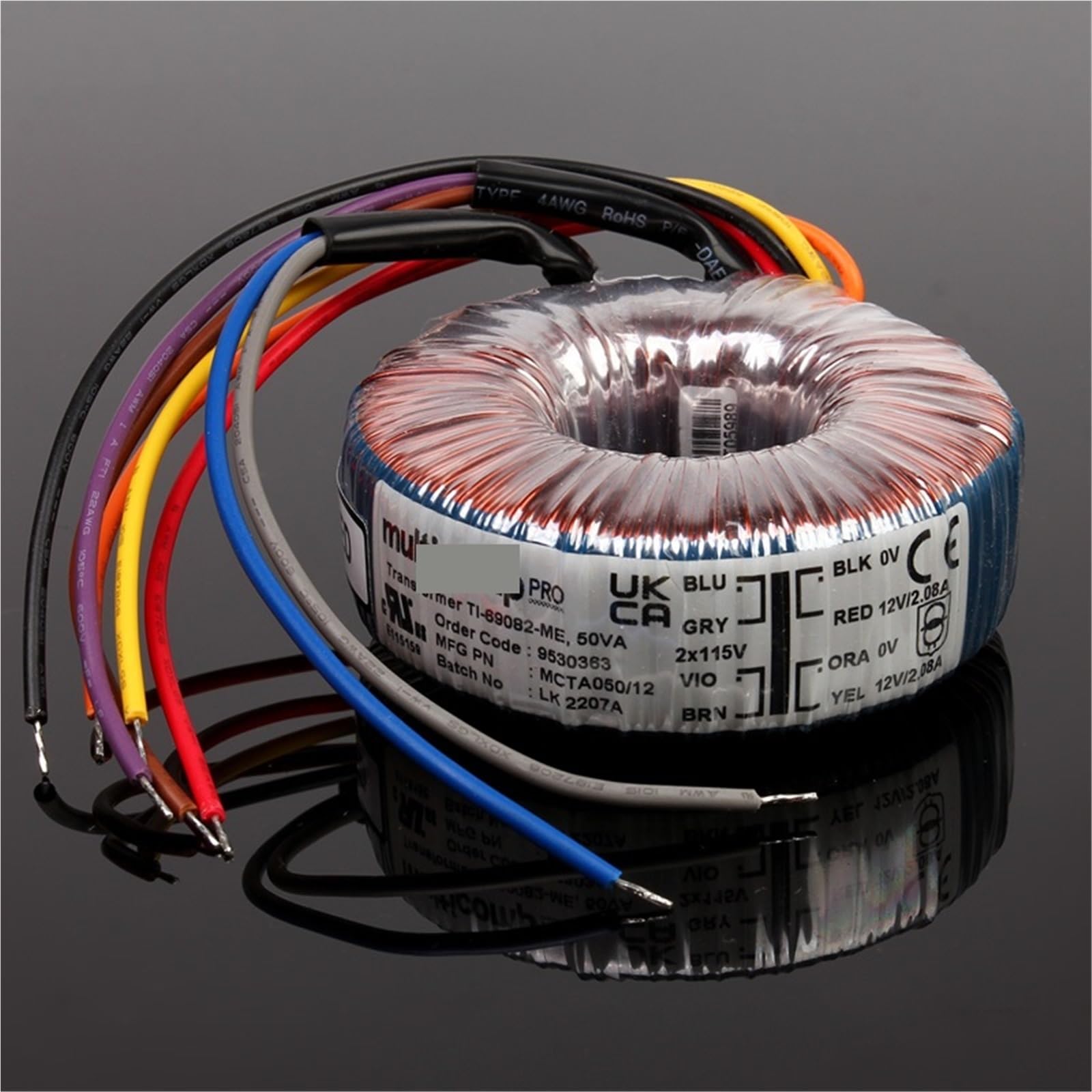 Transformateur toroïdal 50W double 25V avec alimentation stable 50VA - 7