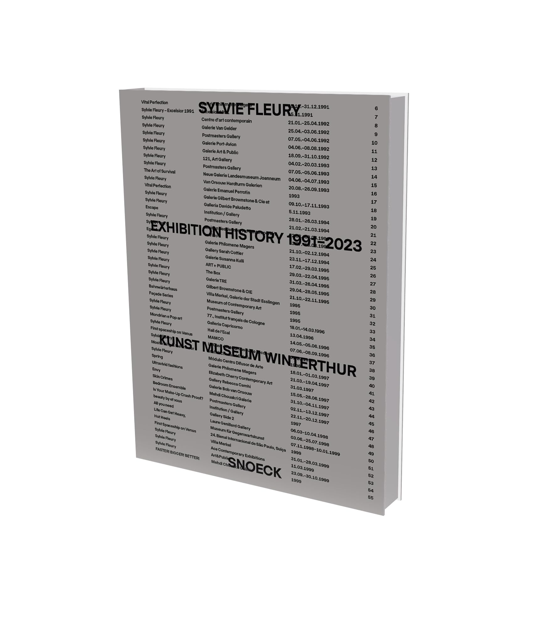 Sylvie Fleury: Exhibition History 1991–2023: Kat. Kunst Museum Winterthur