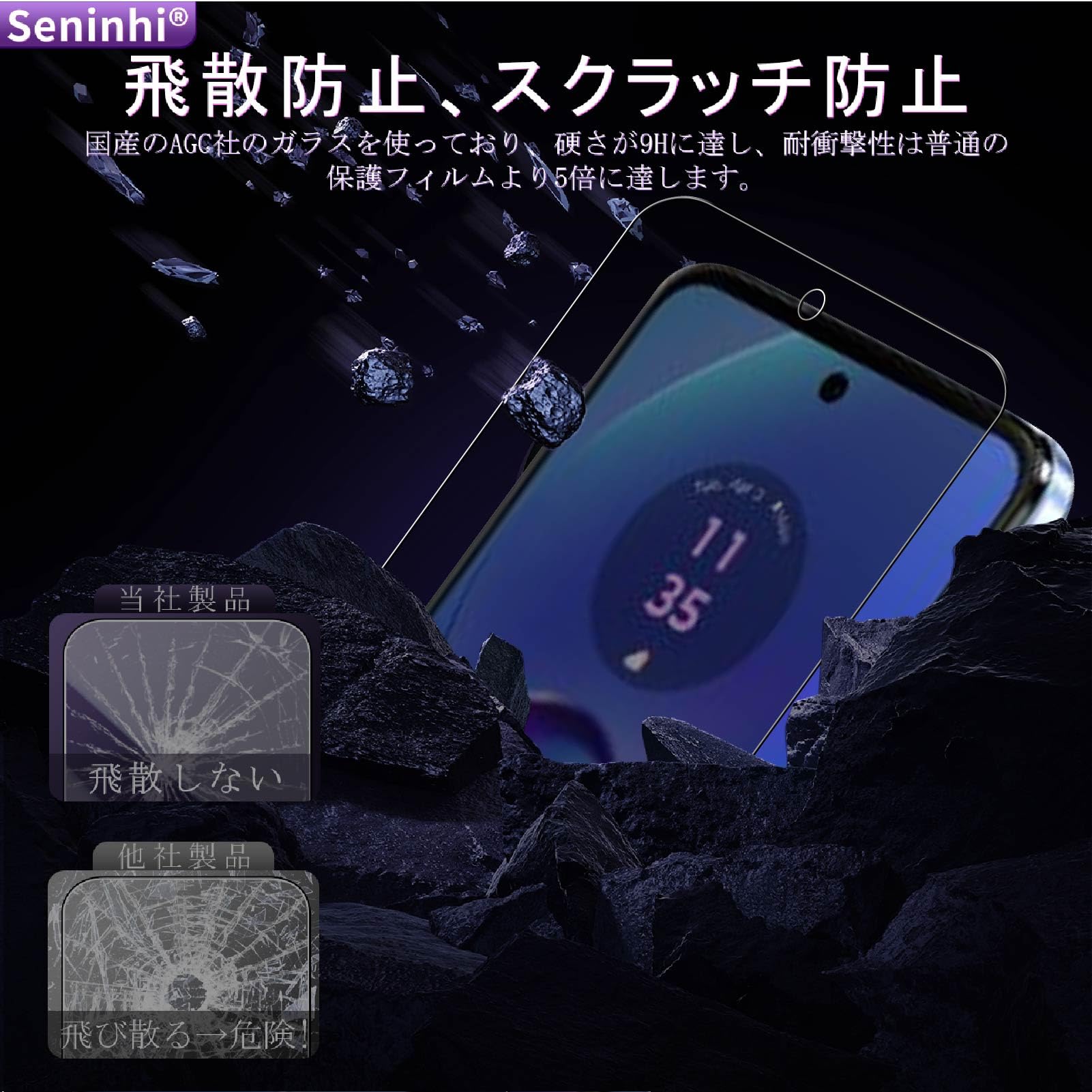 Amazon | 対応 Moto G64 5G ガラスフイルム 覗き見防止【2+2枚