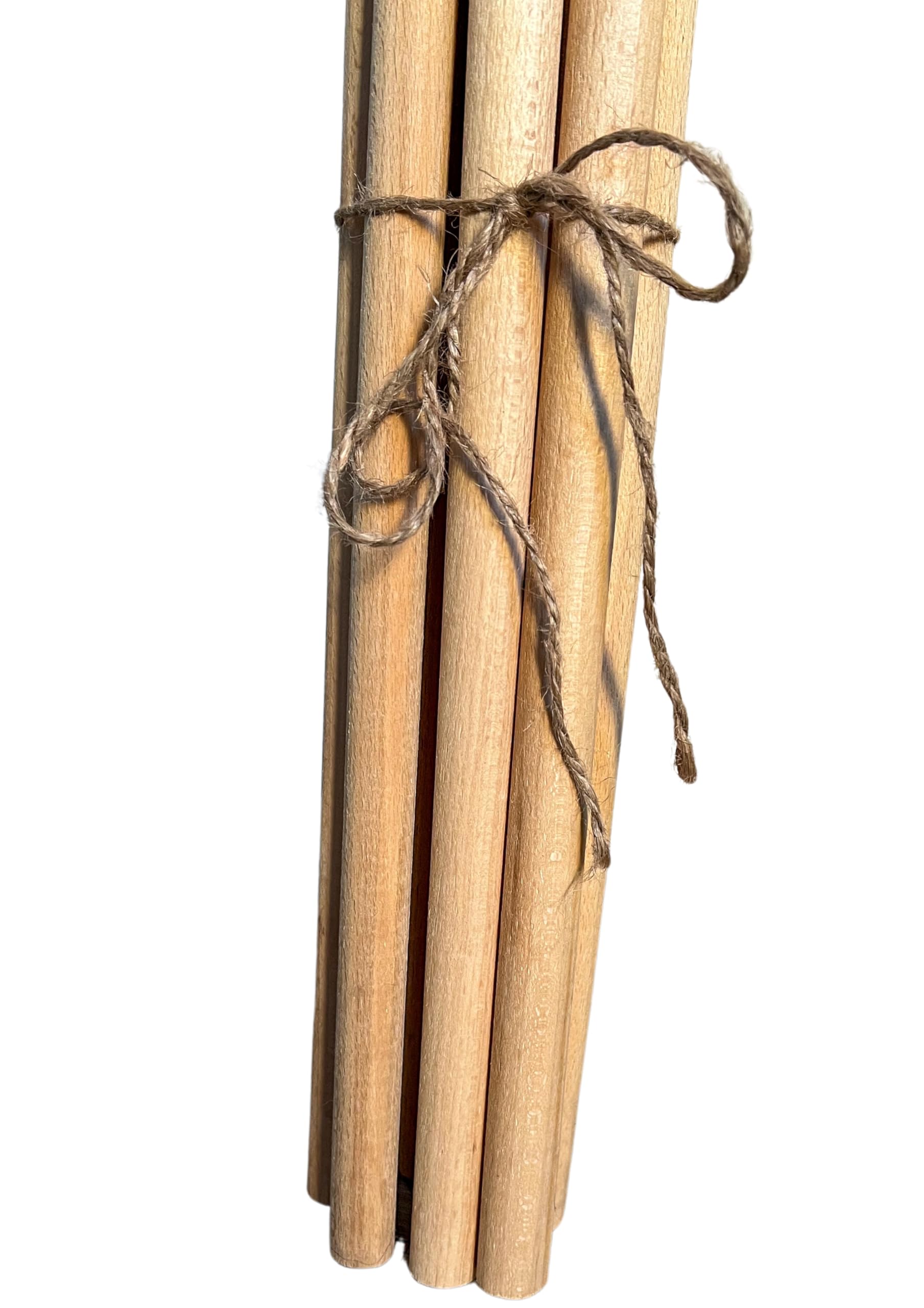 Besenstiel Holz Ersatzstiel, 150 cm, Holzstiel aus Buchenholz, Gerätestiel Ø22 mm, Holzstiele für Gartengeräte, Gartenhacken, EU-Produktion - 10 stk.