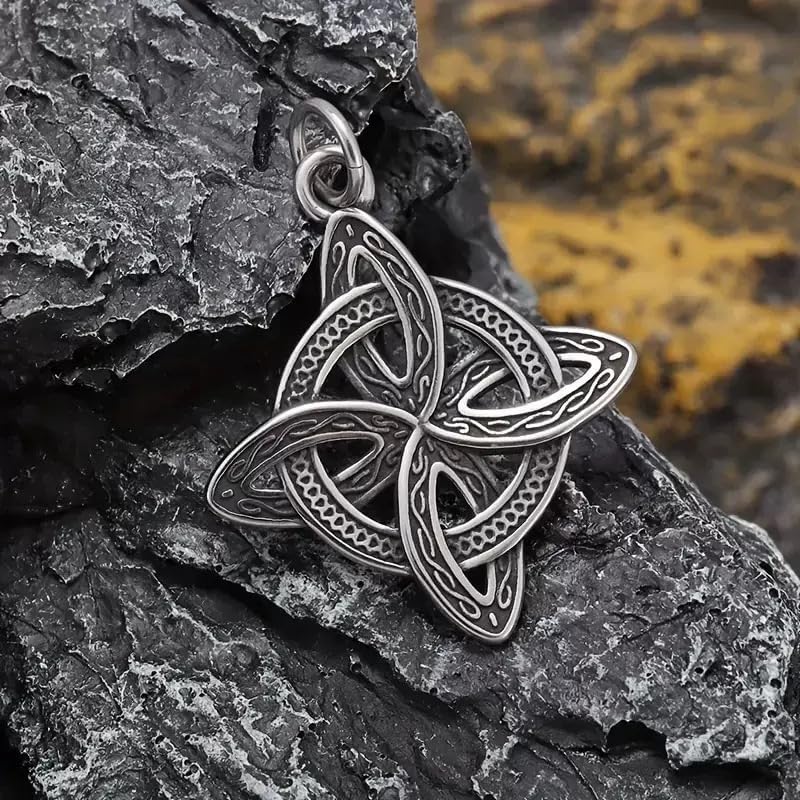 NIGHTCRUZ Witch Knot Necklace - Stainless Steel Celtic Knot Pendant - Witchcraft Lucky Jewelry - Image 2