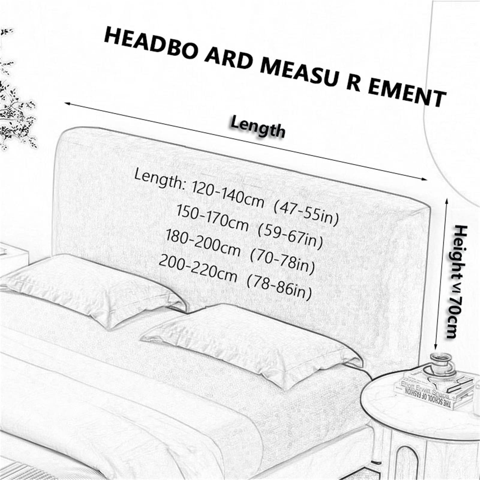 Copertura per testiera letto elasticizzata in morbido velluto a 360°, antipolvere e ispessente, blu, 120-140 cm