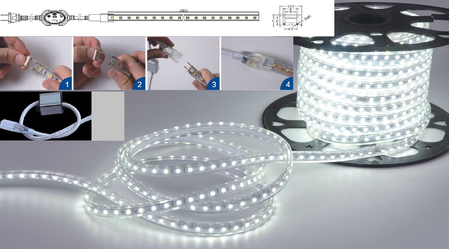 1 meter 240v Flexible LED Strip