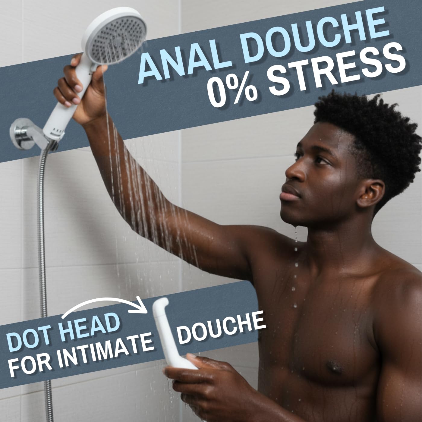 DOT-Home Filtered Shower Head - Quick-Change Handheld Bidet with Activated Carbon Filter for Gentle Intimate Hygiene