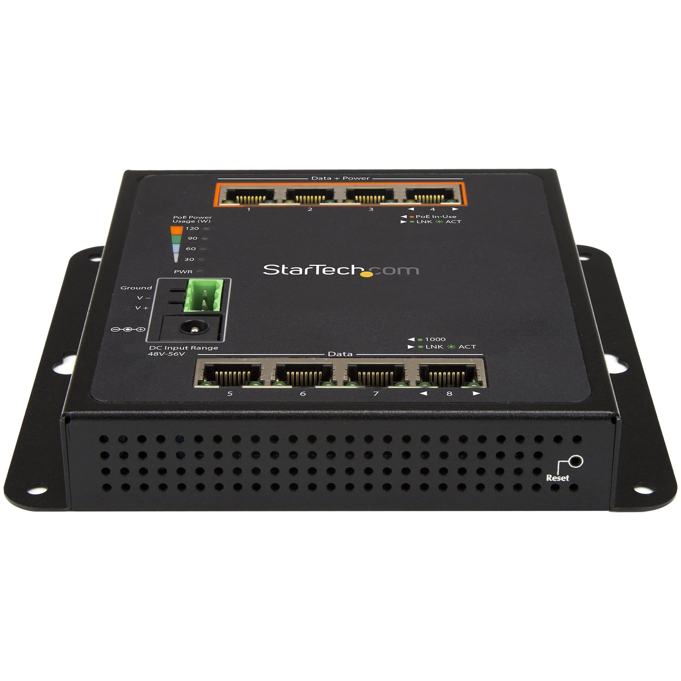 StarTech Switch Gigabit Industriel Gere PoE 8 Ports, 4 PoE+ (IES81GPOEW)