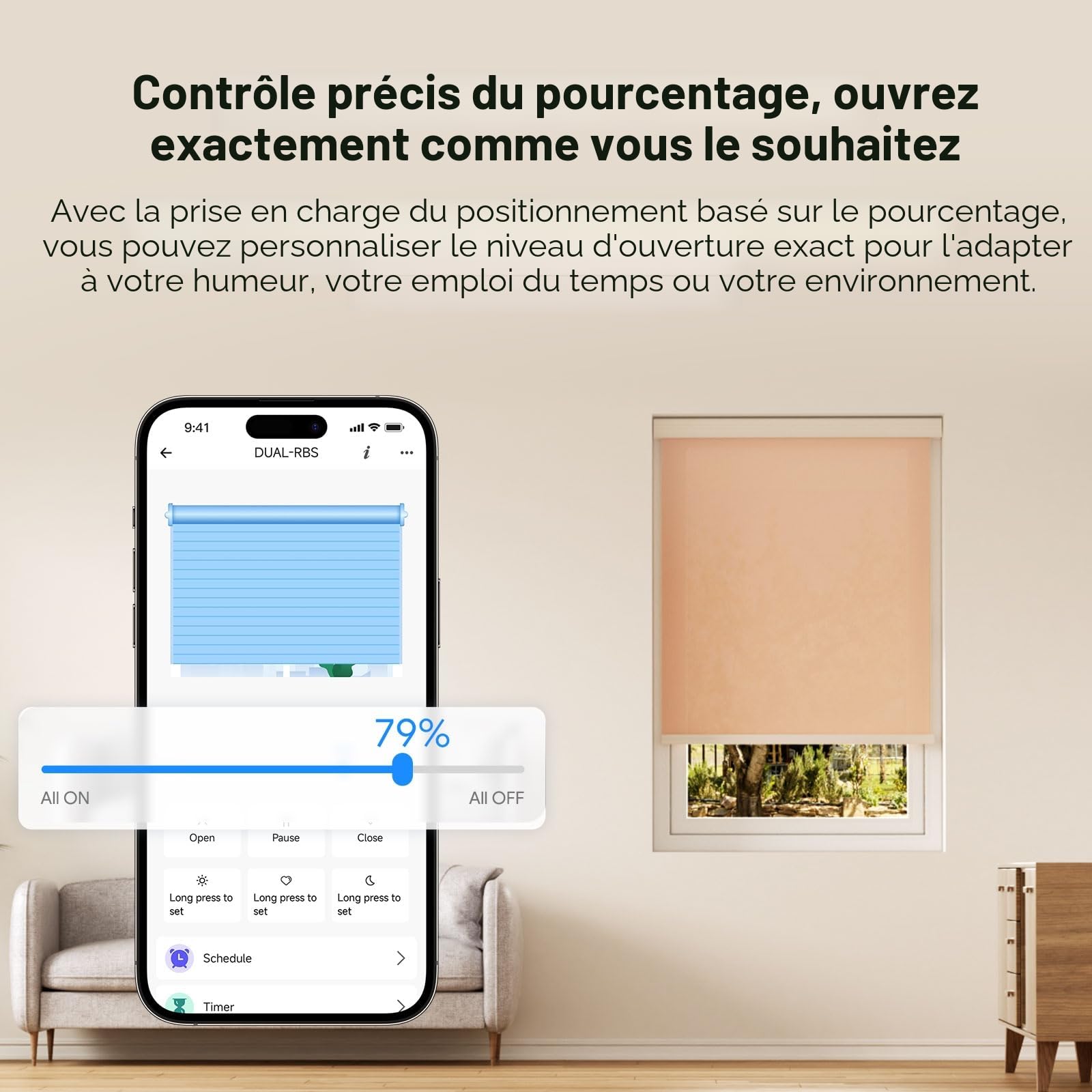 SONOFF Interrupteur Zigbee MINI-ZBRBS pour Volet Roulant, Contrôle en Pourcentage, Compatible Alexa/Google Assistant