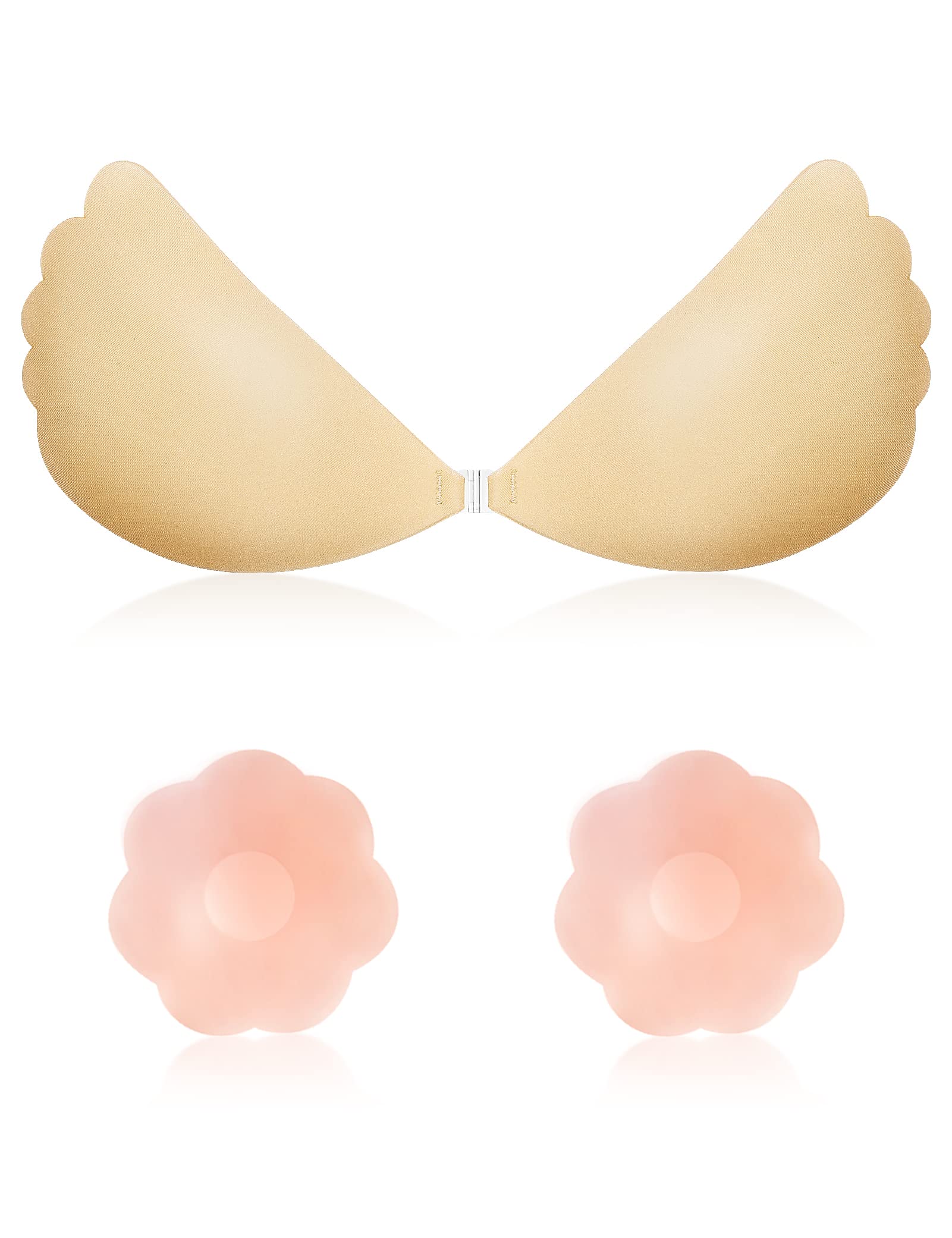 Soutien-Gorge Adhésif Silicone Réutilisable - 2 Paires - Push-Up Invisible Pour Robes Dos Nu & Soirée