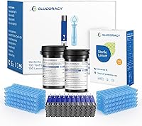 Glucoracy G-425-2 Blood Glucose Test Strips 100ct + 100ct 30G Lancets for Accurate Diabetes Monitoring - G-425-2 Meter Only