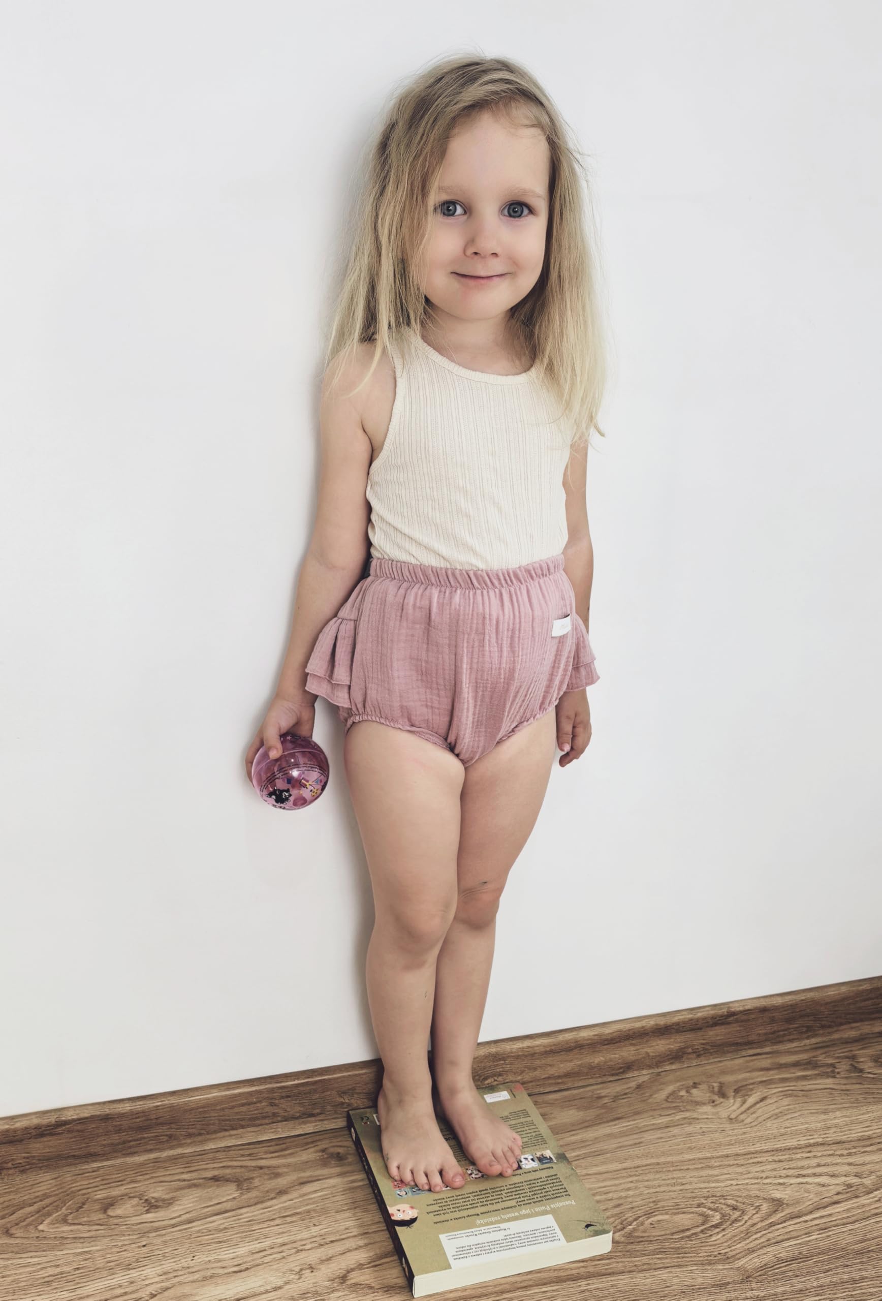 Mutandine per neonati, per Estate Pantaloncini Bloomer in Cotone Neonato e Ragazza, Confortevoli Tinta Unita Copripannolino con Volant Principessa