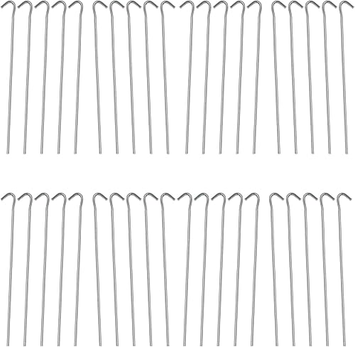 Miniatura 5 de HUJI 20 estacas de acero galvanizado para tienda de campaña