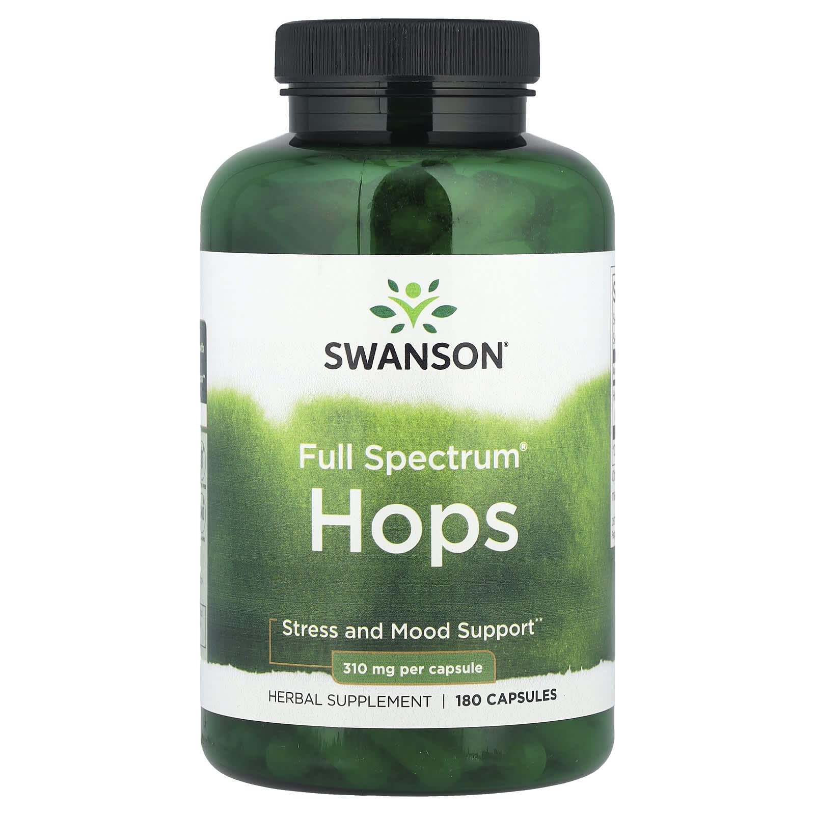 Swanson Full Spectrum Hops Calm and Relaxation 310 mg, 180 Capsules