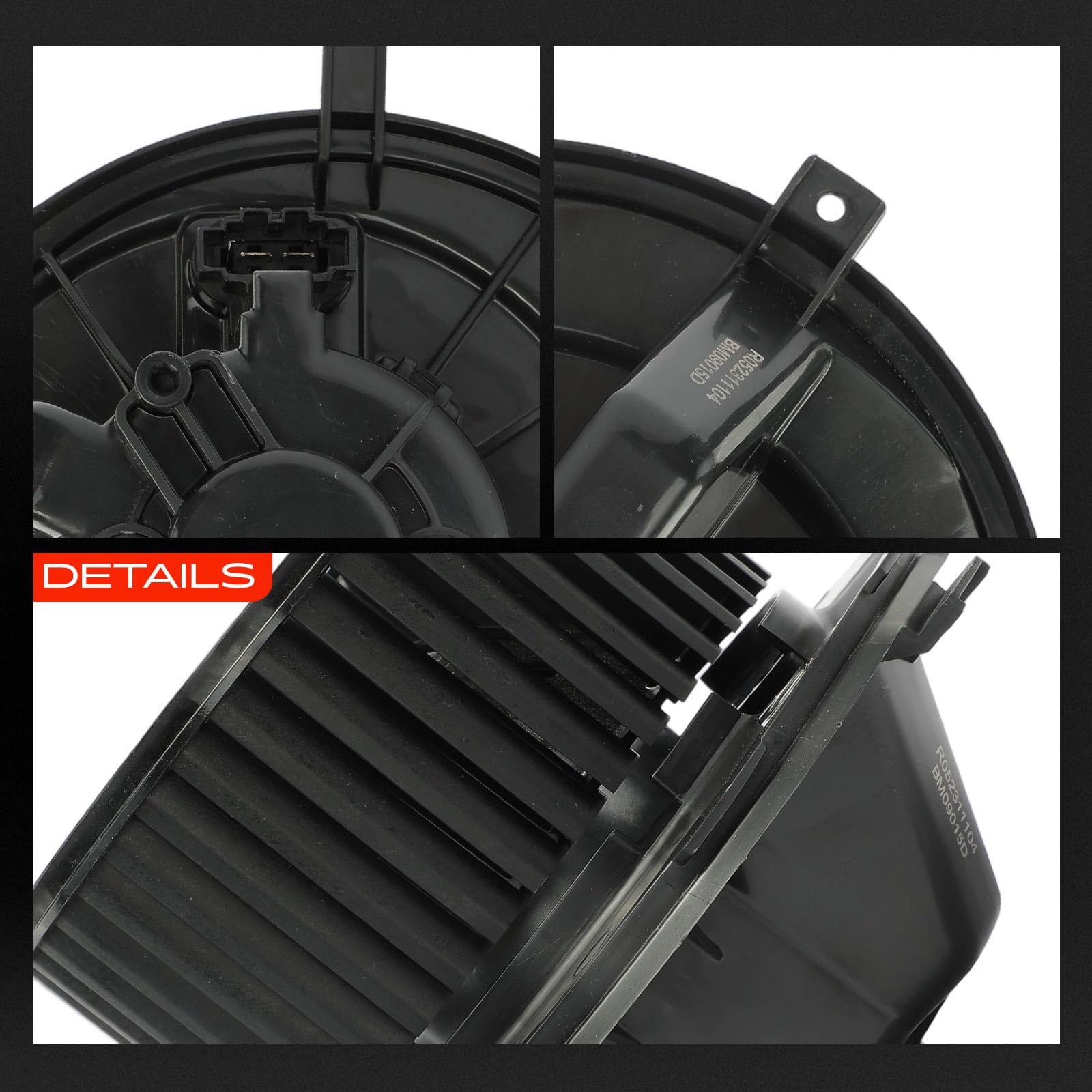 Frankberg Motore del ventilatore Ventilatore del riscaldamento Compatibile con Golf VI 5K1 Golf V 1K1 Golf Plus 521 5M1 Golf VI Variante AJ5 Yeti 5L Replace# 1K1K1