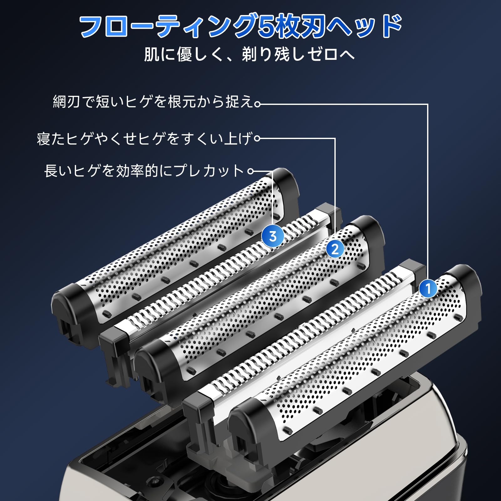 Amazon | 【2026新登場 5枚刃】シェーバー ひげそり 電動シェーバー
