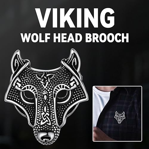 Vista 2 de FaithHeart Broches para mujer, diseño de calavera punk/araña/cuernos con delicado embalaje de regalo