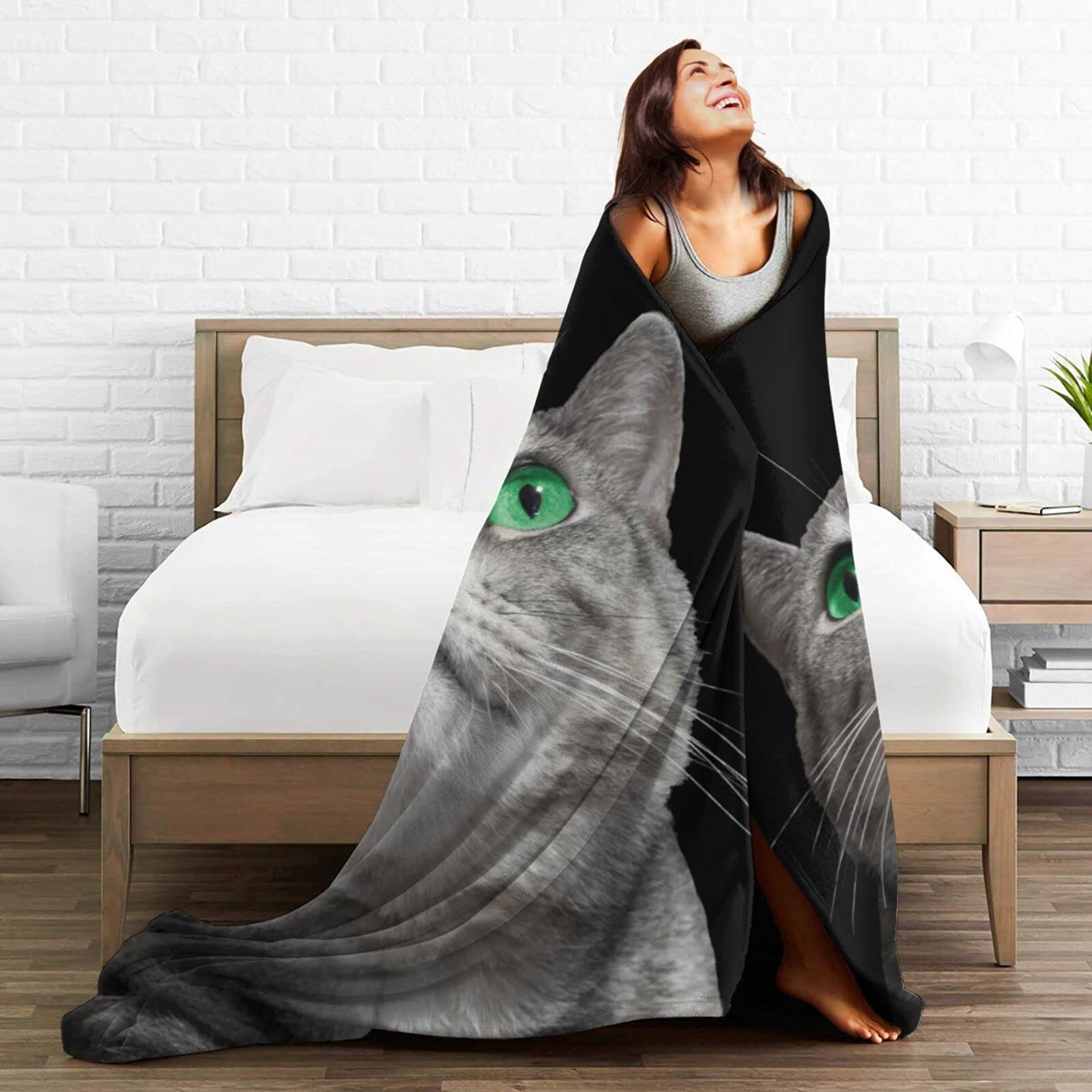 Aazon.co: Cat Blanket Funny Cat Gifts For Girls Boys Woan Kids Cat
