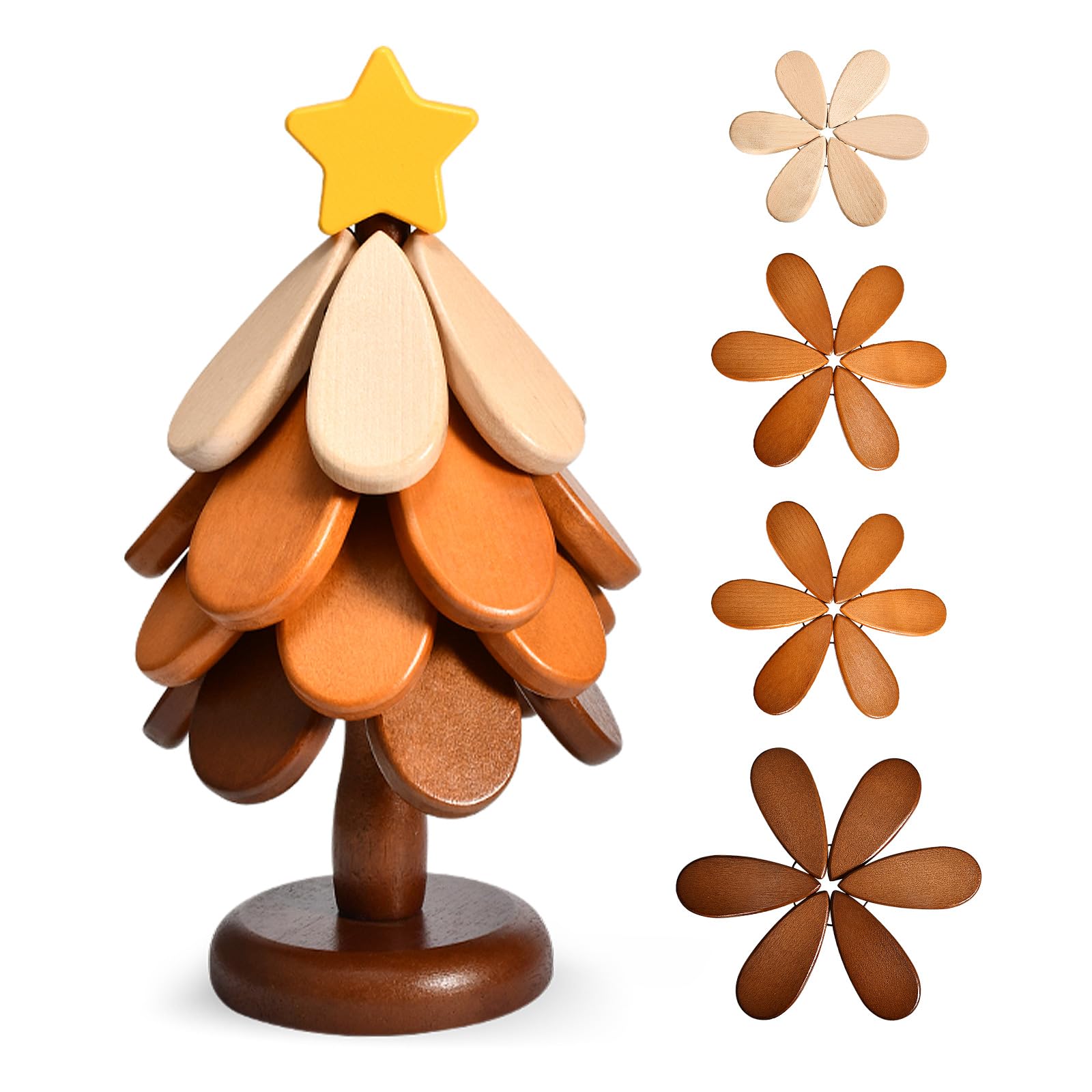 Dessous de verre sapin de Noël en bois pour table à manger
