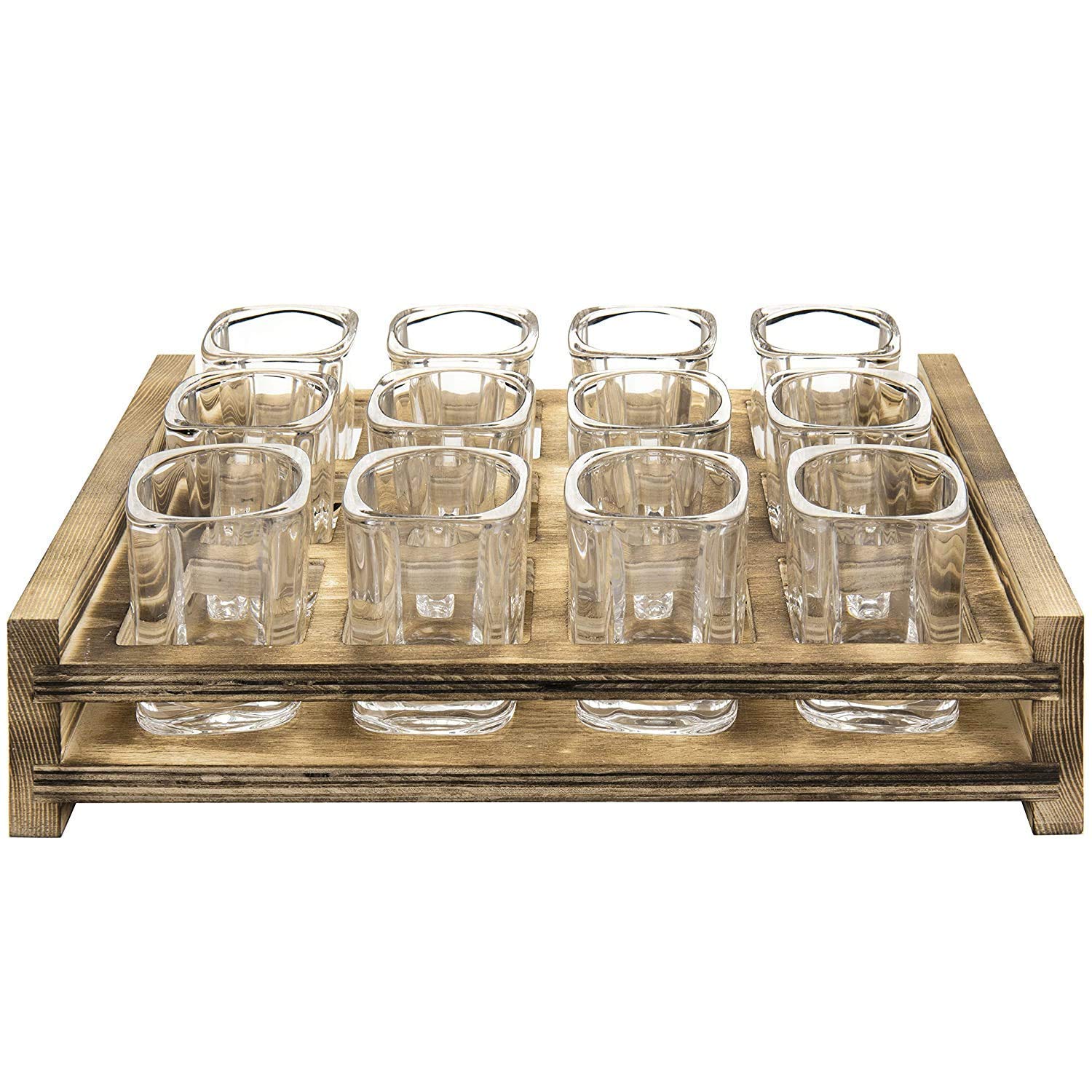 Raghavendra Sarkar® Heavy Base Straight Shot Glass Vodka Tequila Shot Glasses Crystal Glass Transperent(65 Ml) (12) 2