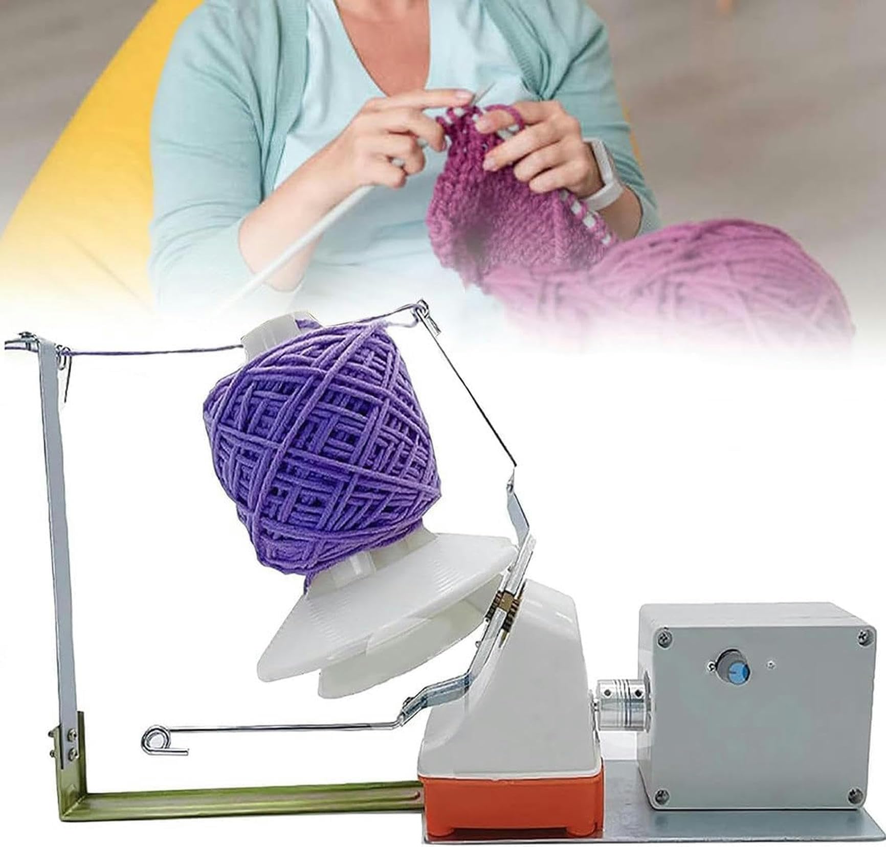 Envernador De Bola De Hilo Eléctrico, Máquina De Hilo Rápido De La Máquina De Tambor Eléctrica, Máquina De Torsión De Lana Doméstica, Hilo Metálico Fácilmente De Viento, Lana, Nylon, Rápido Incluso