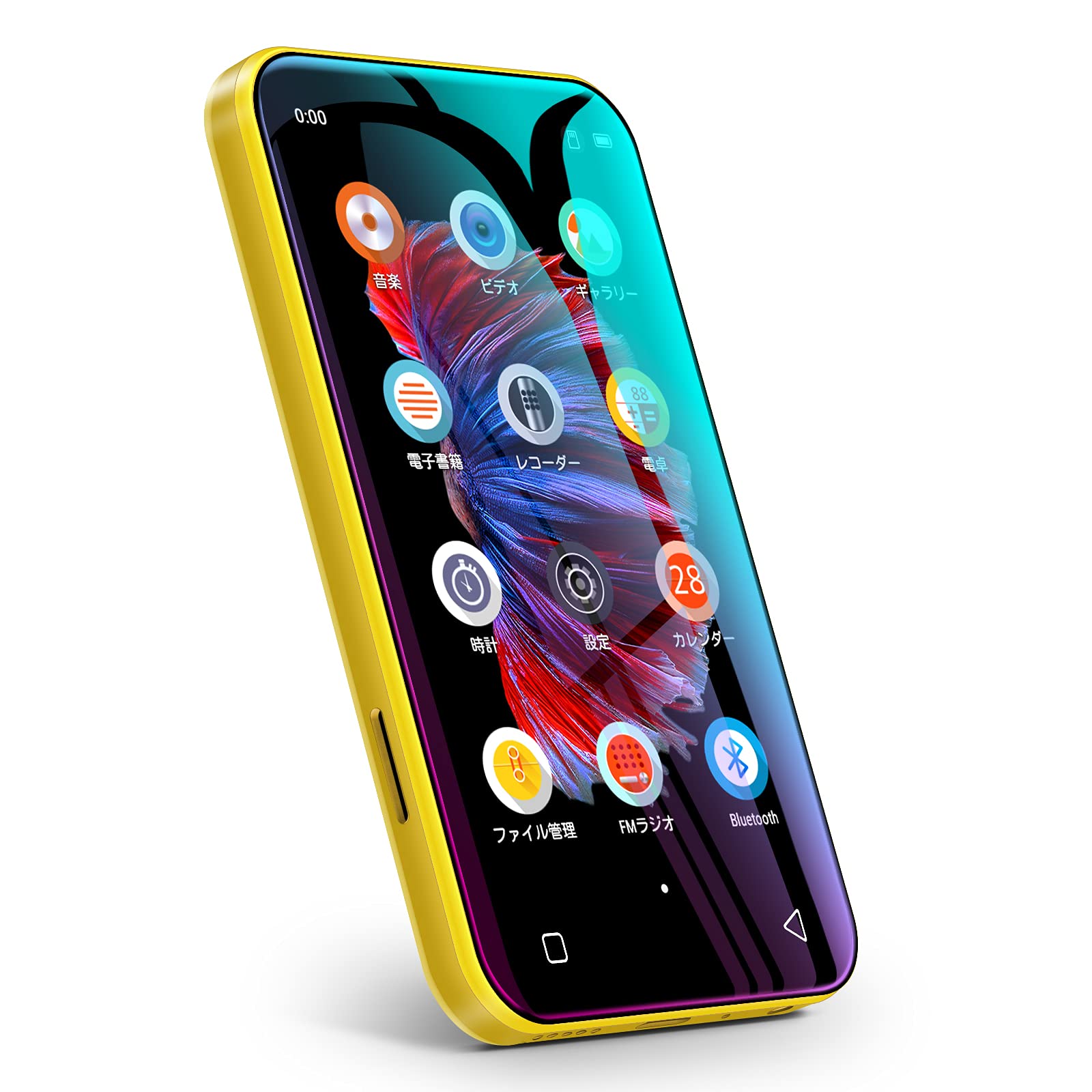 TIMMKOO 4.0 Bluetooth HiFi音MP3プレーヤースポーツ デジタルオーディオプレーヤーウォークマン音プレーヤー小型ポータブルMP3およびMP4プレーヤー TIMMKOO 72GB MP3 Player with Bluetooth, 4.0\" Full TouchScreen Mp4 Mp3  Player with Speaker, Portable HiFi Sound Mp3 Music Player with Bluetooth,  Voice