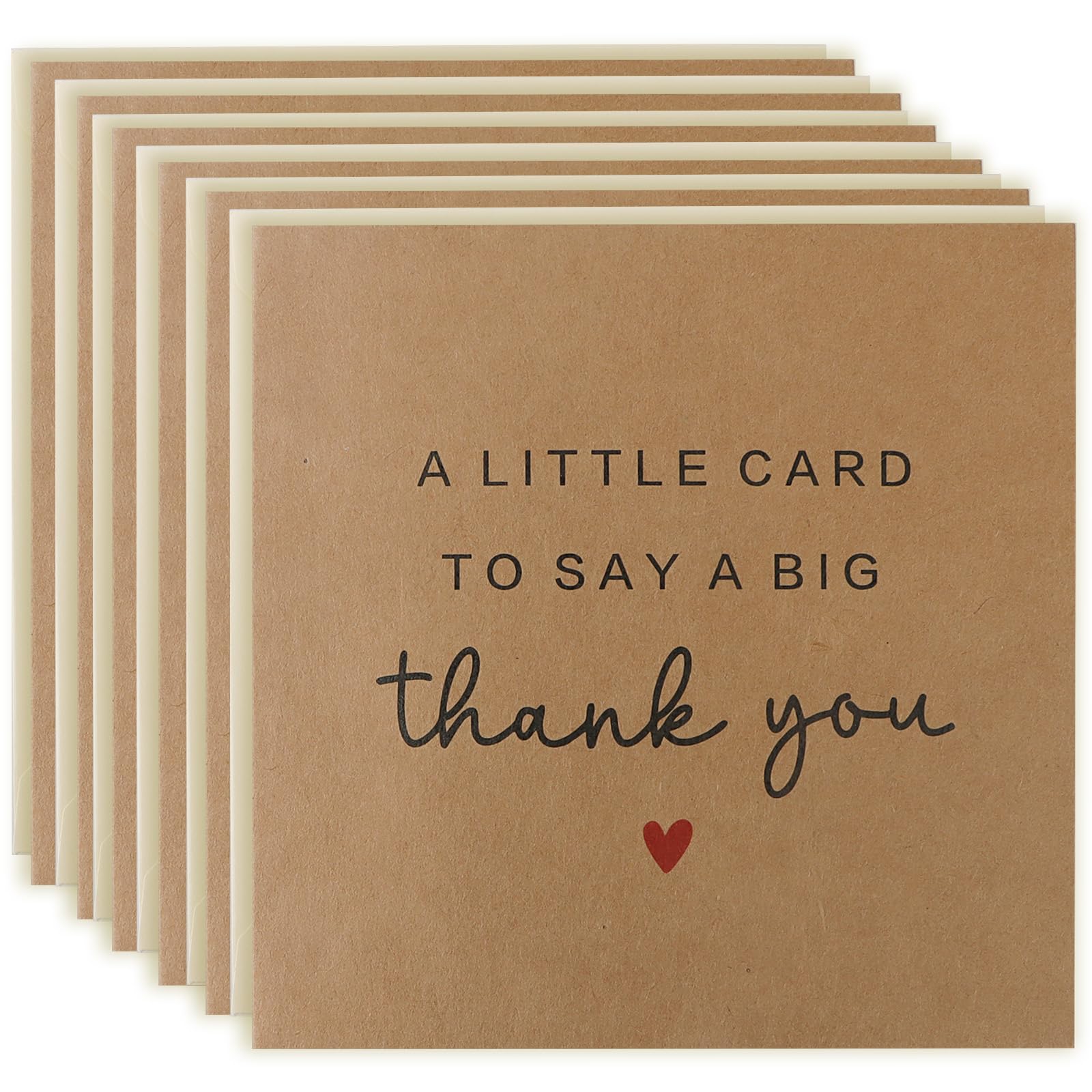 6 Pack of Thank You Cards Thank You Teacher Cards Multipack with Gummed Envelopes for Graduation Christmas Employee Appreciation (6)