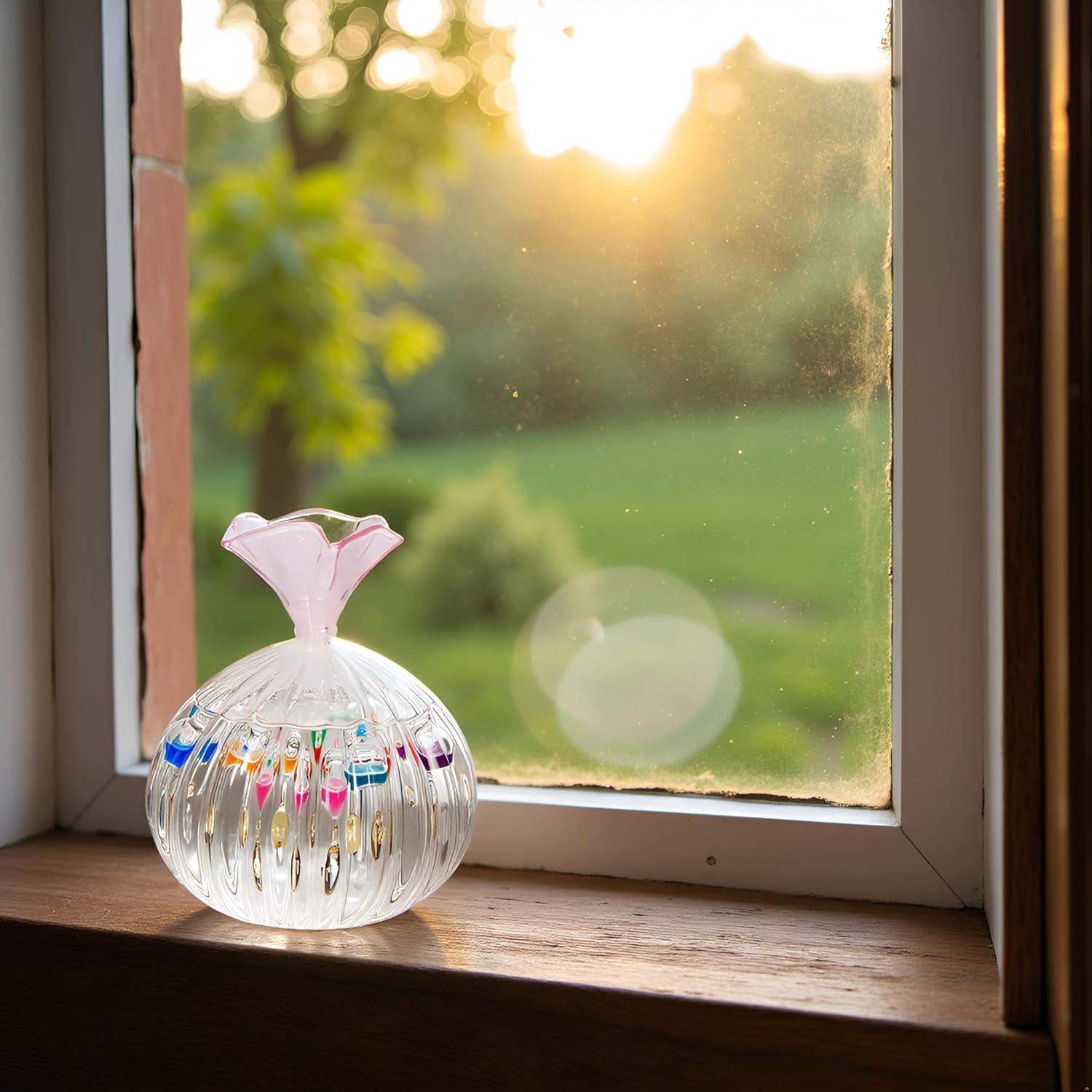 Candy Shaped Galileo Thermometer with 7 Colored Balls from 60ºF to 84ºF 7 inch Galileo Thermometer Gorgeous Gift for Family or Friends Present Home, Office Indoor and Outdoor Décor