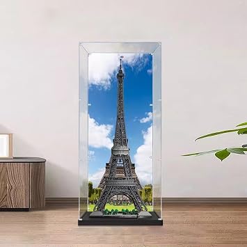 Transparent Acrylic Display Case, Applicable to Lego 10307 Paris Eiffel Tower Acrylic Display Box23.6*23.6*61in, Model Collection Display Case3MM,Background a