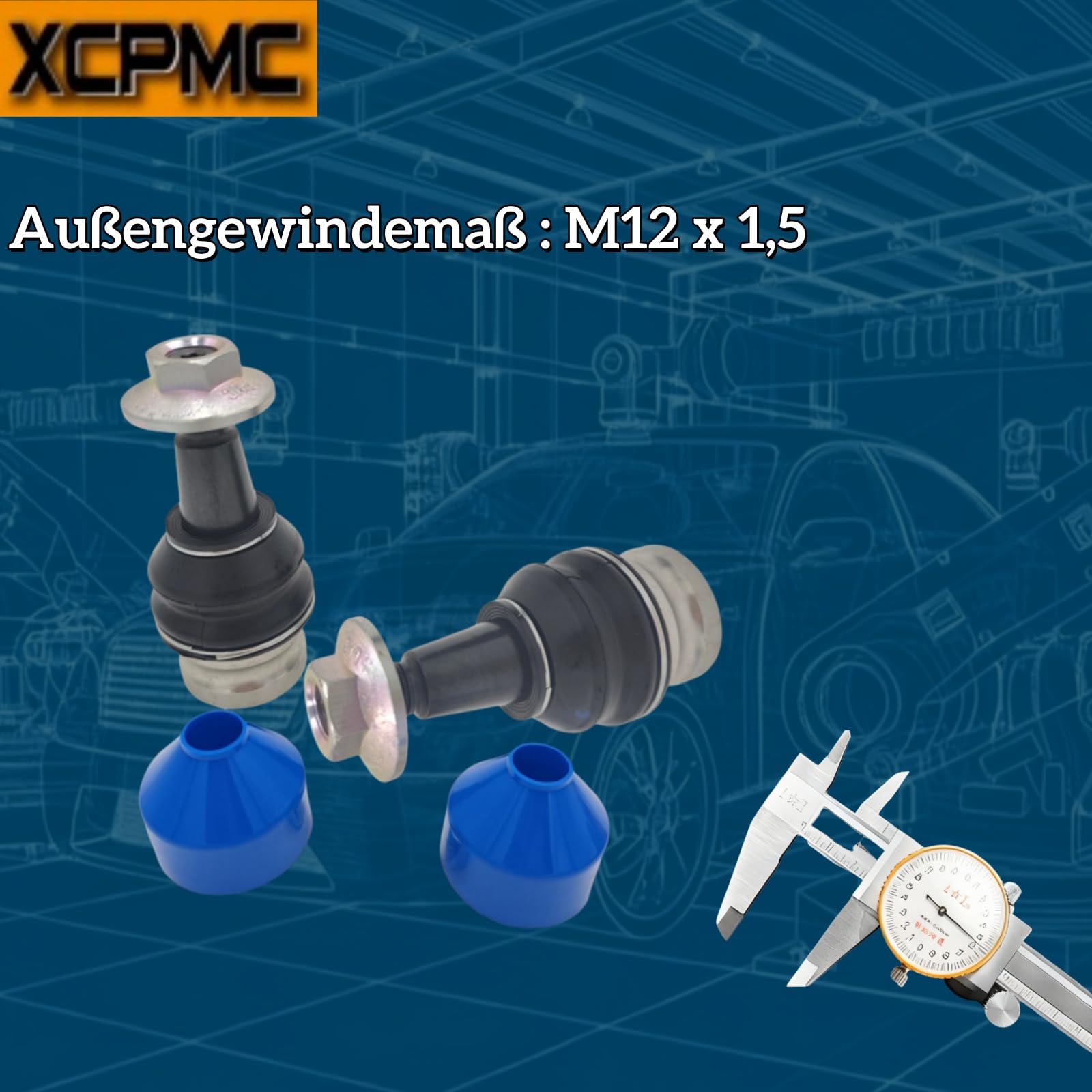 8K0407689F 37340 2X Rotule de Suspension Compatible avec A4 2007-2015 | Avant Gauche et Droit A5 2007-2017 A5 Sportback 2009-2017 A6 2010-2018 A7 Sportback 2011-2015 Q5 2010-2017
