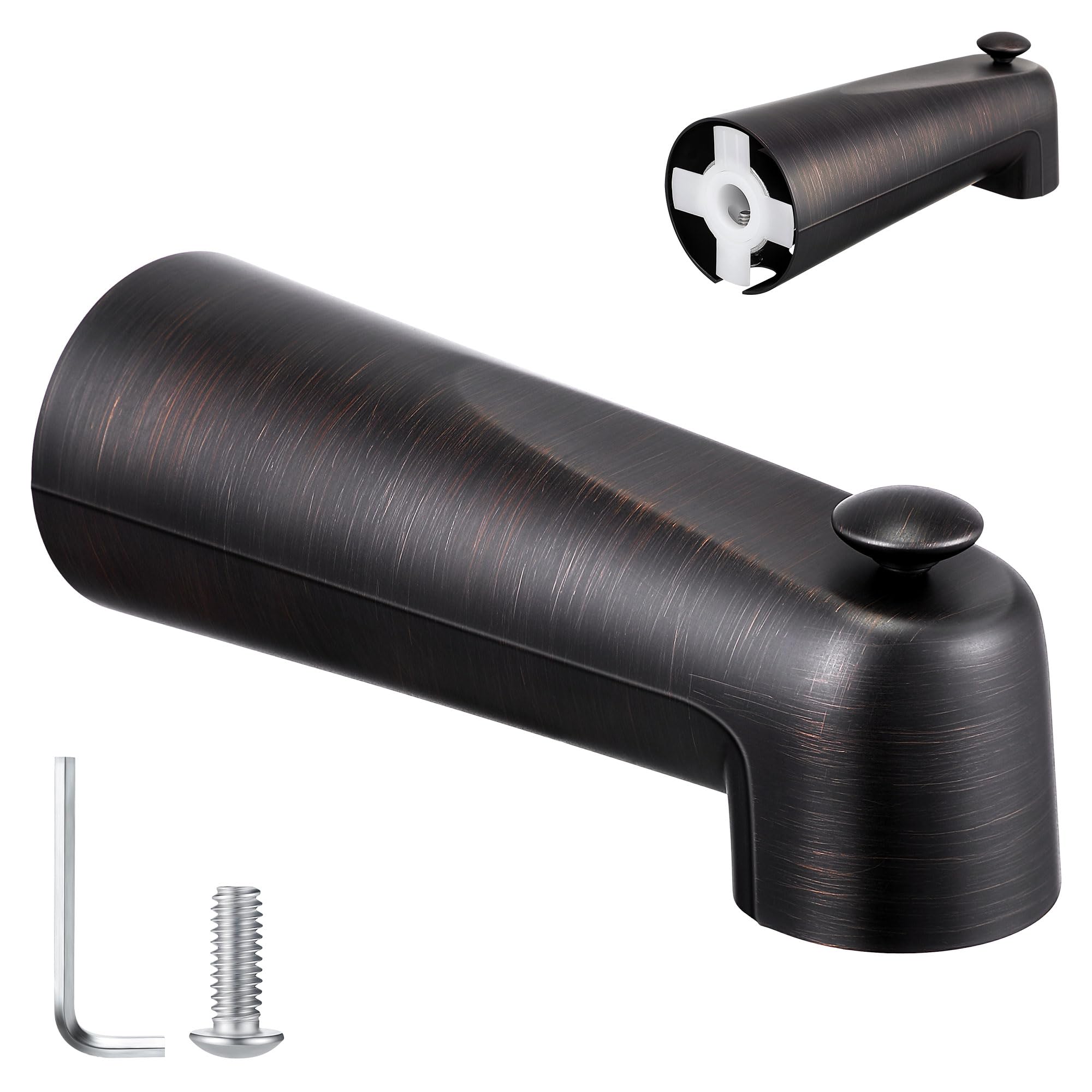 7" Slip on Tub Spout with Diverter Compatible with Moen, Bronze