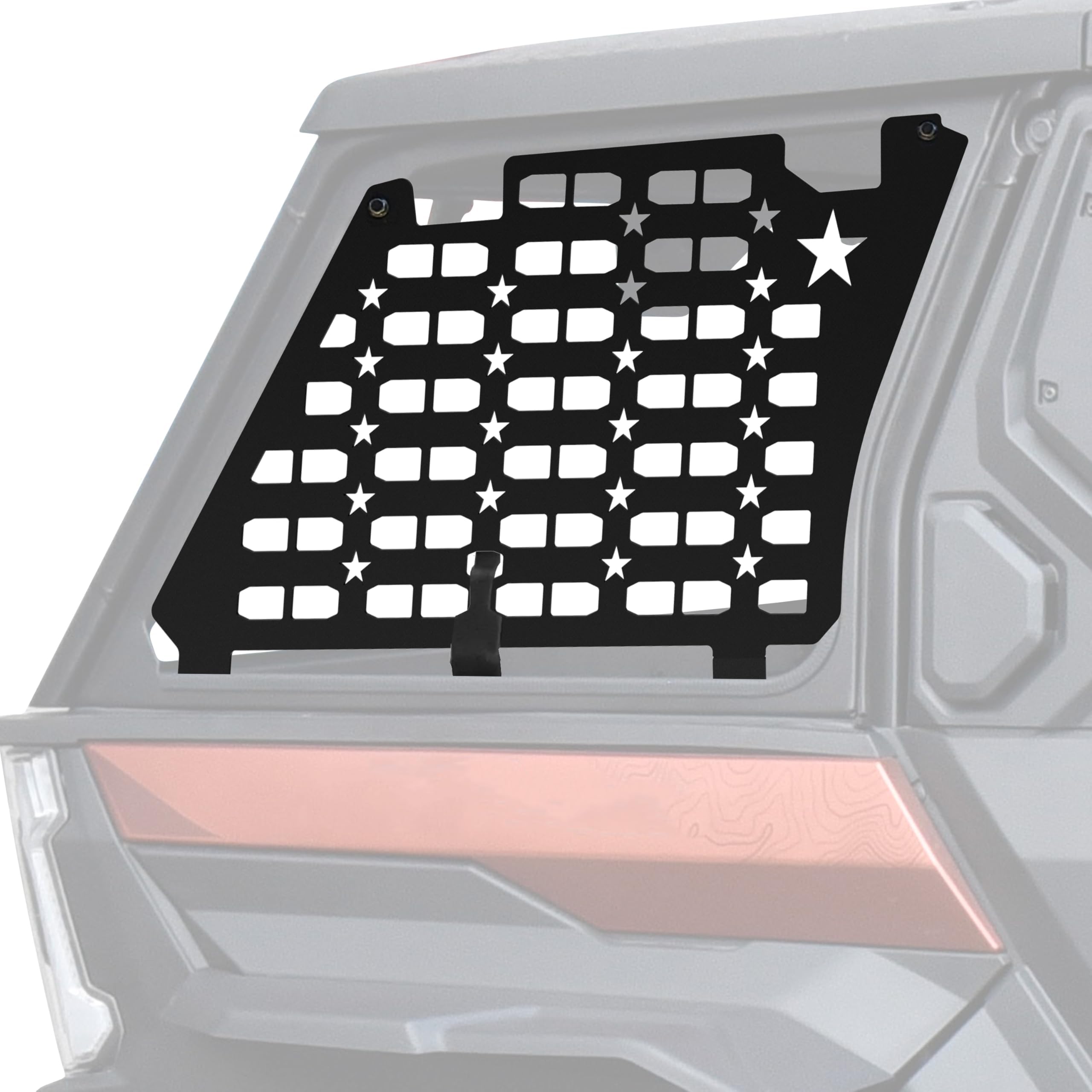SAUTVSRear Window Molle Panels for Polaris XPEDITION ADV/ ADV5 2024+, Aluminum Molle Panels of Rear Side Windows for Polaris XPEDITION ADV/ ADV5 2024+ Accessories (One Pair)