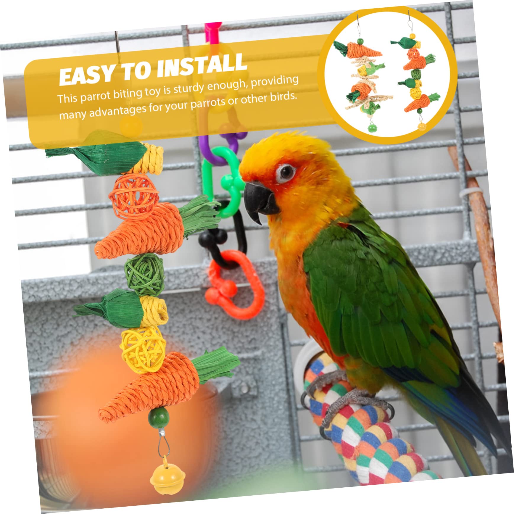 INOOMP 10stücke Verschleißfestes Vogelspielzeug Naturmaterialien Für Papageien Und Nymphensittiche Kauspielzeug Beschäftigung Und Dekoration Für Vögel Für Spiel Und Zahnpflege