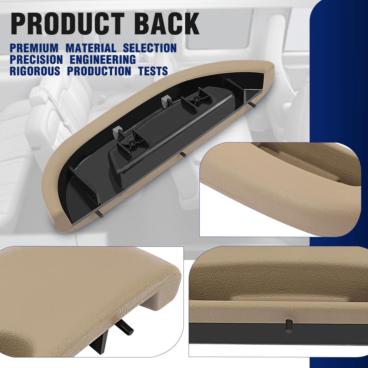 12376621 Door Armrest Pull Handle Front Left Drive Side Fit for Chevrolet Express 1500 2500 3500 1996-2002 & GMC Savana 1500 2500 3500 1996-2002, Tan