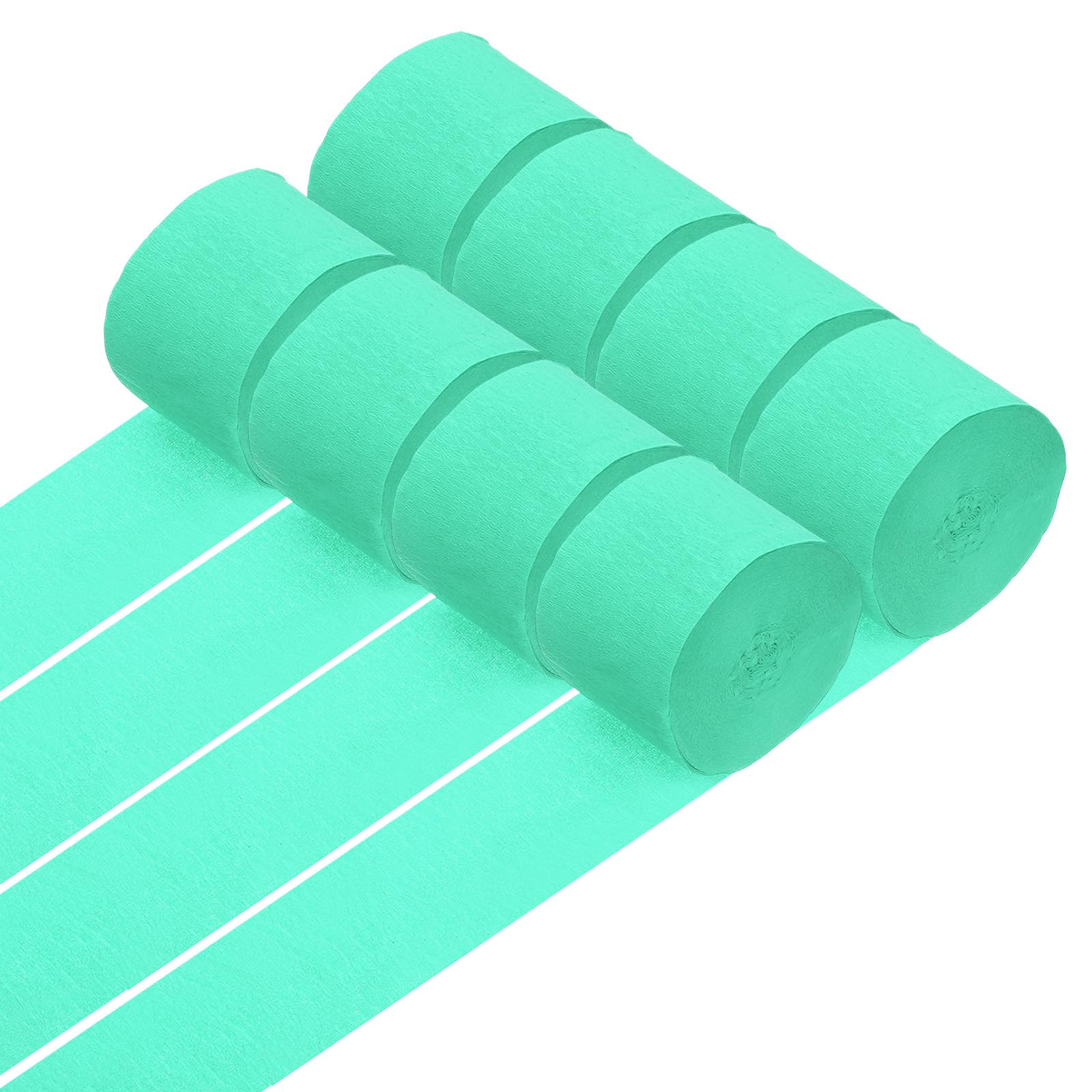 PATIKIL Crepe Paper Streamers, 8 Rolls 656ft Rainbow Streamers for Party Decorations Wedding Ceremony Birthday Indoor Decorations, Mint Green