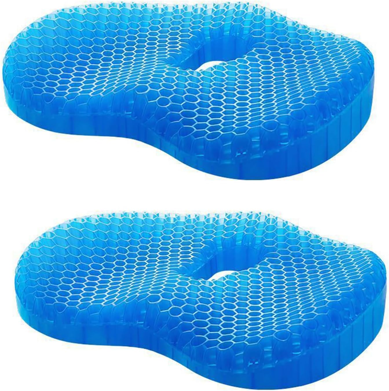 westlyn Gel Seat Cushion, Heavy-Duty Honeycomb Gel Seat Cushion, Suitable for Long Sitting Pressure Relief, Non-Slip Soft & Breathable, Cooling Seat Cushions for Office Chair Car Seat，2PCS