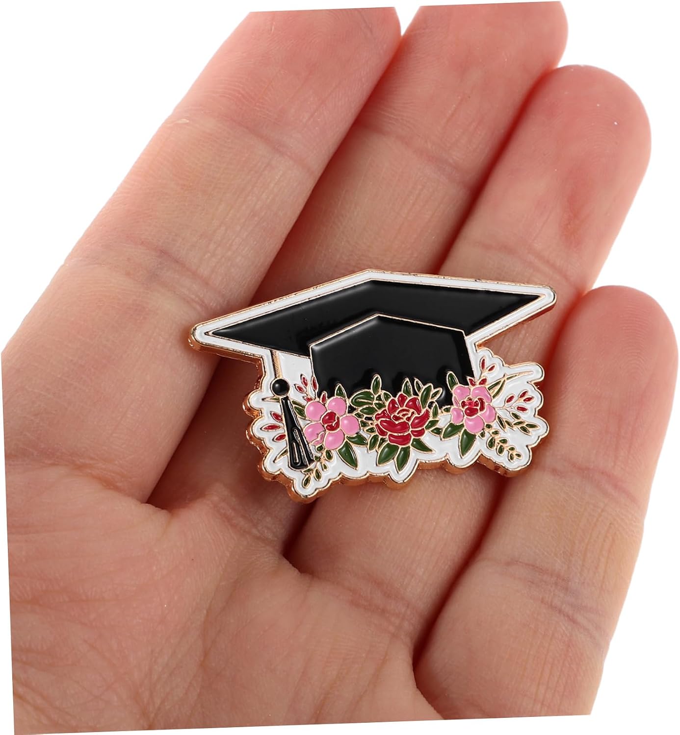 Didiseaon 5pcs Graduation Cap Brooch Pins Minimalist Metal Badge for Graduation Season Stylish Academic Hat Accessories for Parties Gifts and Everyday Wear