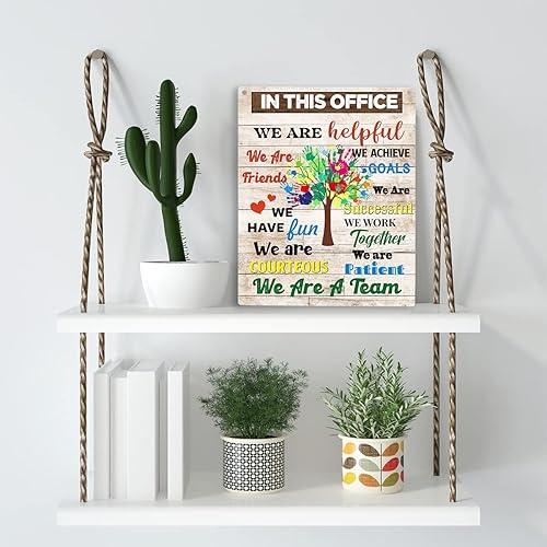Miniatura 3 de Decoración de oficina de consejero escolar, decoración de salud mental In This Office We Are A Team, letrero colgante de madera, decoración de