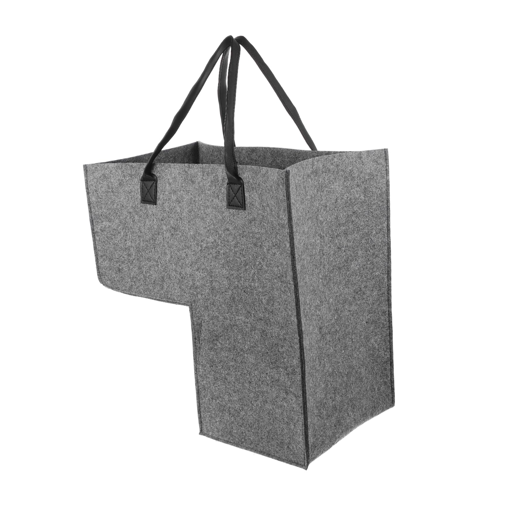 Cestino Portaoggetti L-Shape Per Scale in Feltro Cesto Per Biancheria E Giocattoli Organizzatore Moderno Per Casa in Grigio Scuro - Capacità Versatile Per Ogni Angolo