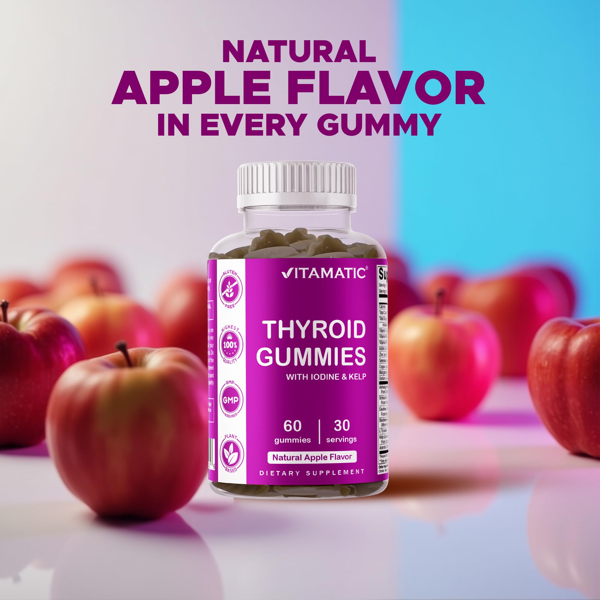 Vitamatic Thyroid Gummies with Iodine & Kelp, 60 Gummies — Amazon image 3