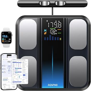 RENPHO MorphoScan Base Smart Scale: 8-Electrode Body Fat Analyzer with BMI, Muscle Mass, Visceral Fat - FSA Eligible