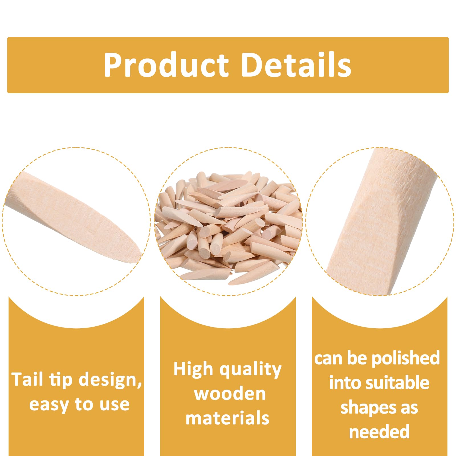 100PCS Solid Wood Pocket Hole Plugs, 3/8 Inch Pine Wood Plugs for Pocket Hole Jig Accessories Various Woodworking Projects - Image 3
