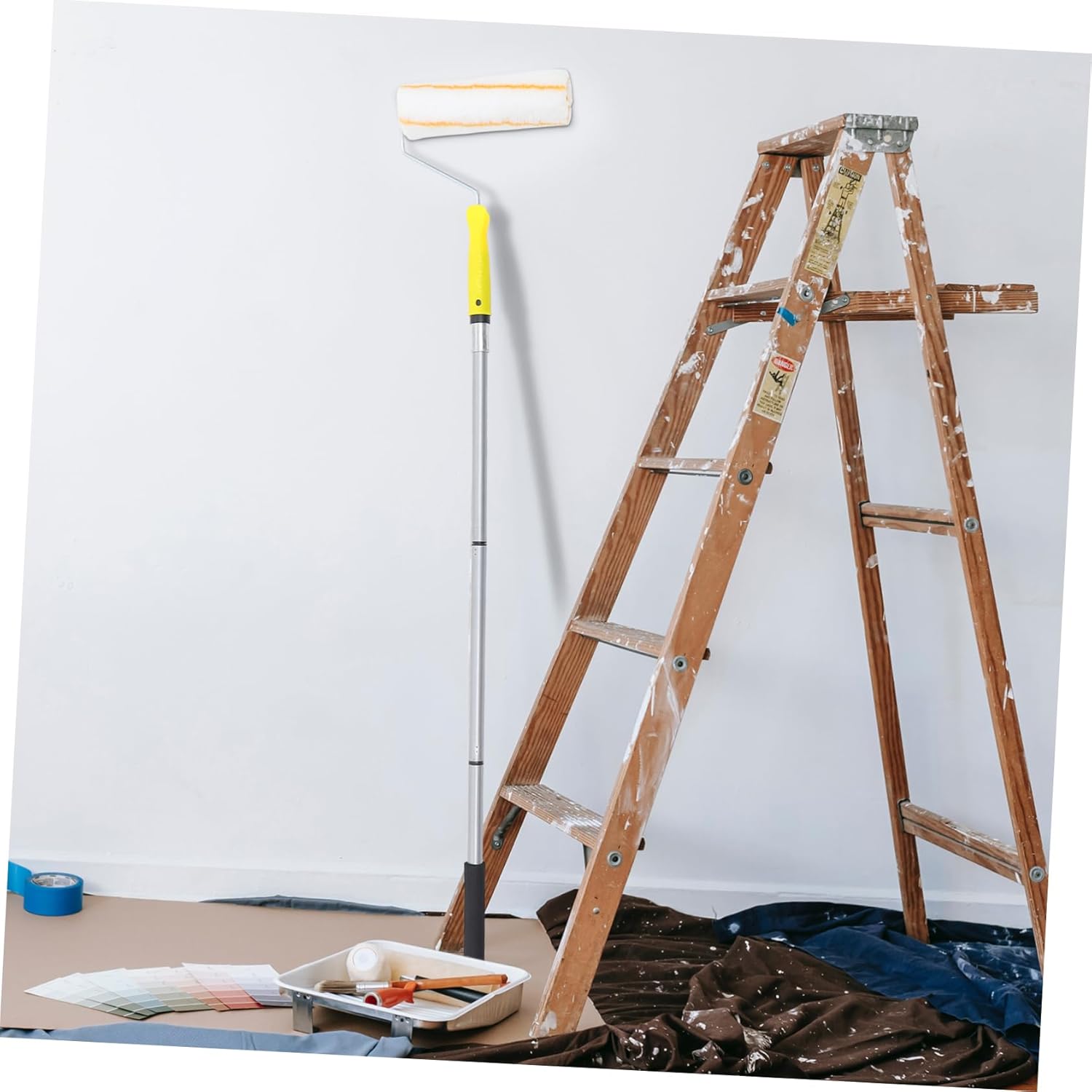 1set Professional Paint Roller Detachable Brush Section Extendable Handle for Easy Wall Painting and Efficient Coverage