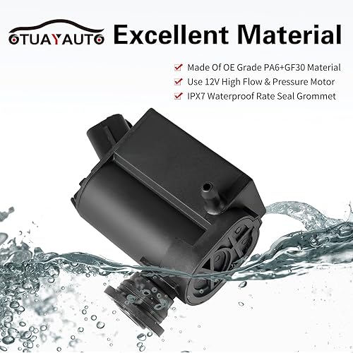 Miniatura 18 de OTUAYAUTO - Bomba de limpiaparabrisas delantero con ojales, repuesto para Chevrolet (Chevy), GMC, Buick, Cadillac, Pontiac, Oldsmobile, Isuzu, OEM