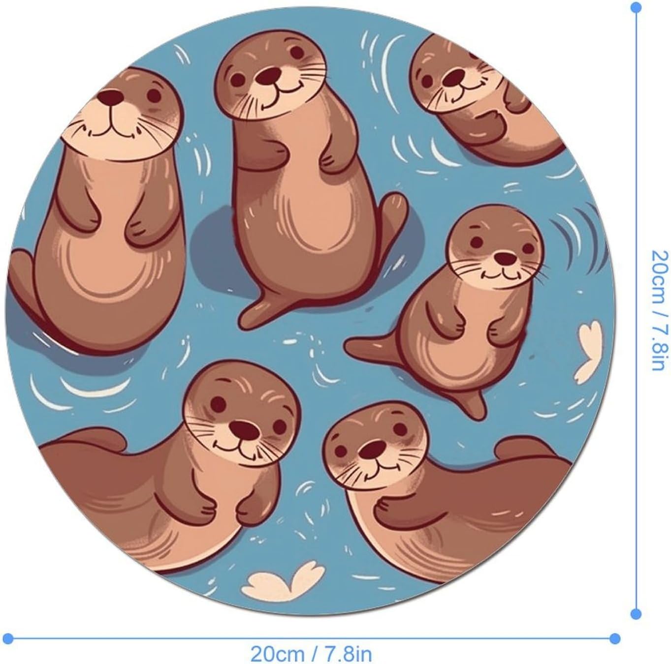 Round Mouse Pad for Office 7.8x7.8in, E-Sports Essential Computer Mouse Mat image 2