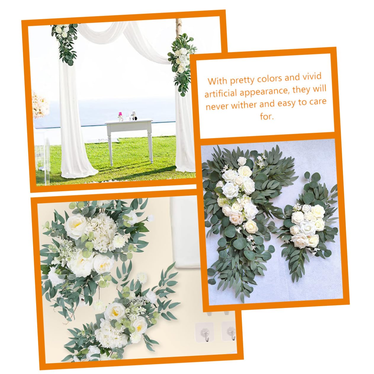 1satz Künstliche Hochzeitsbogen Blumen Dekoration Teiliges Mit Weißer Schleier Und Blumen Für Hochzeitszeremonie Wiederverwendbar Und Langlebig Für Innen Und Außenanlässe
