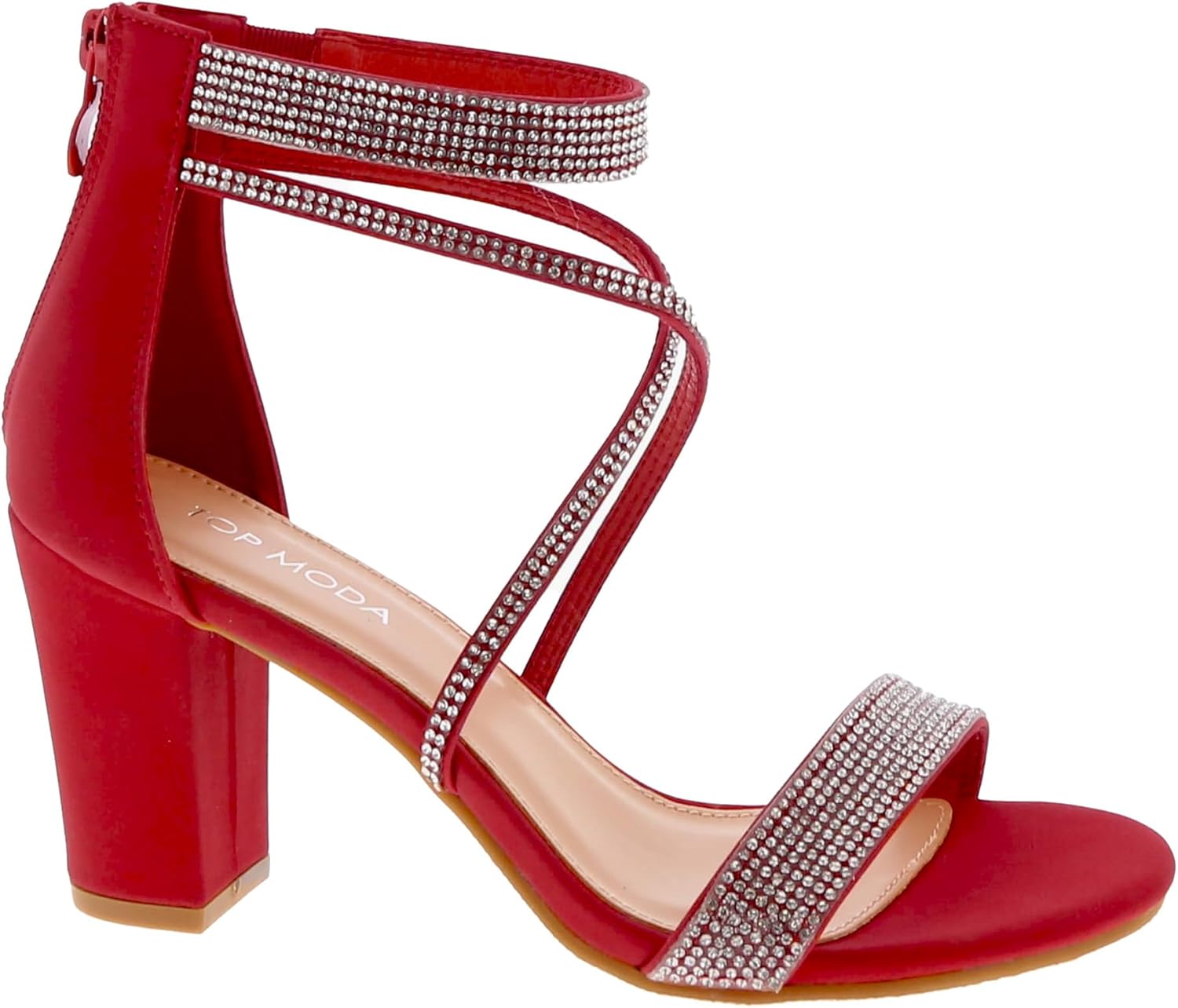 TOP Moda Rose-66 Ankle Strap Dressy High Heel Sandal