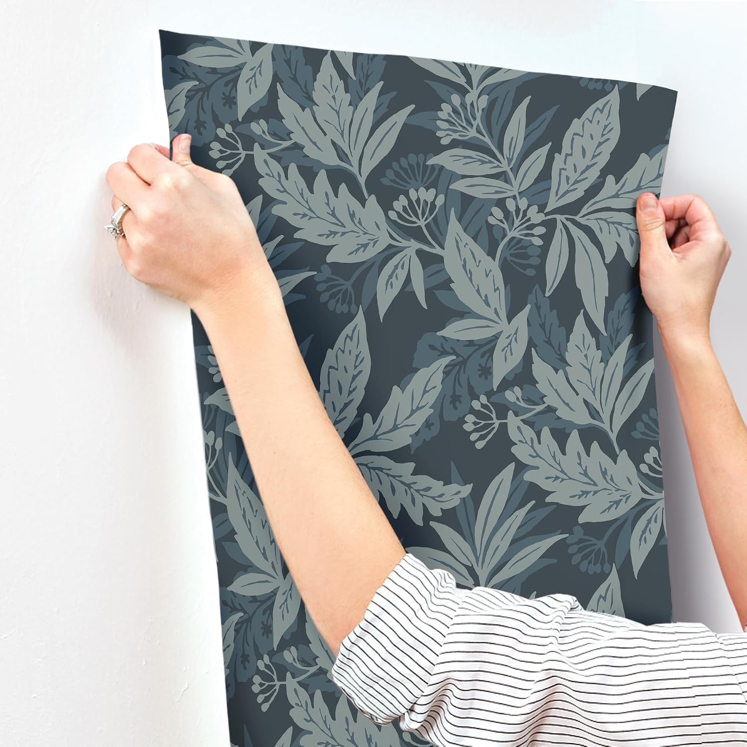 A-Street Prints Anita Teal Woodland Floral Wallpaper, 4155-27325